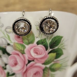 Clip silver earrings